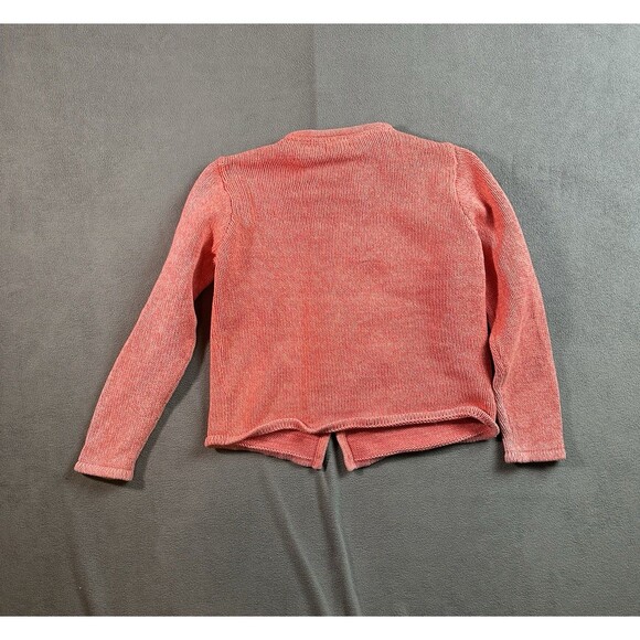L.L.Bean Knit Cardigan Sweater Women’s Small Pink Cotton Button - Picture 3 of 6